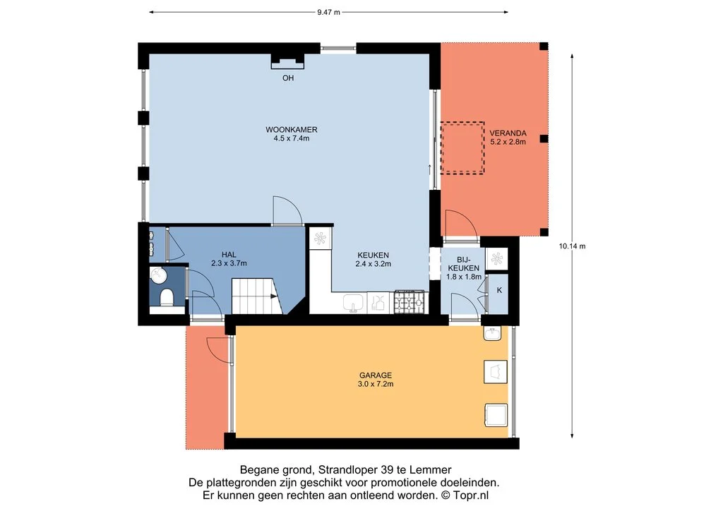 Strandloper 39, Lemmer – plattegrond