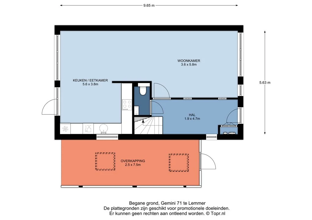 Gemini 71, Lemmer – plattegrond