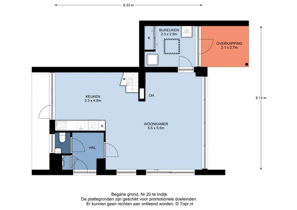 Nr 20, Indijk – plattegrond