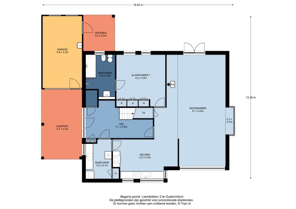 Liemdobben 2, Oudemirdum – plattegrond