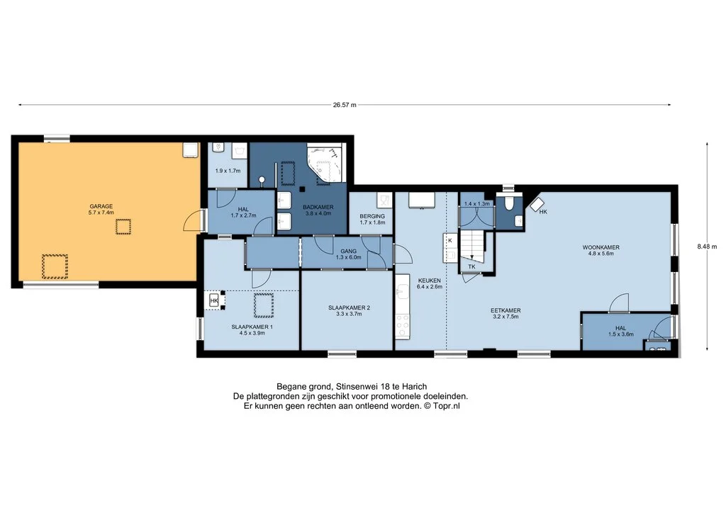 Stinsenwei 18, Harich – plattegrond