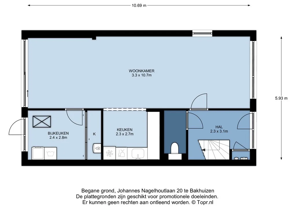 Johannes Nagelhoutlaan 20, Bakhuizen – plattegrond