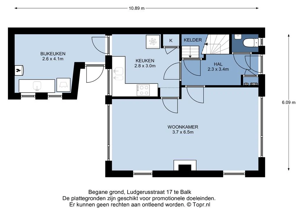 Ludgerusstraat 17, Balk – plattegrond