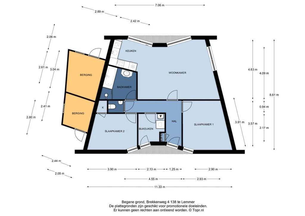 Brekkenweg 4-138, Lemmer – plattegrond