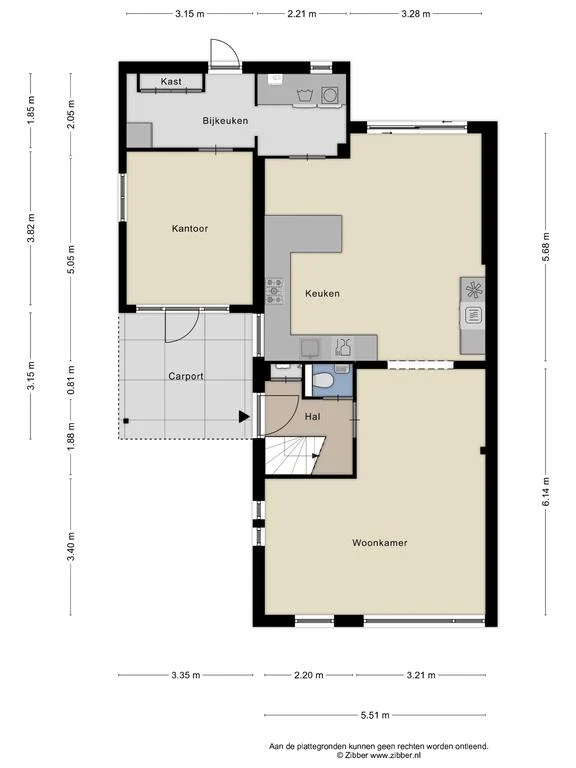 De Bast 70, Sint Nicolaasga – plattegrond