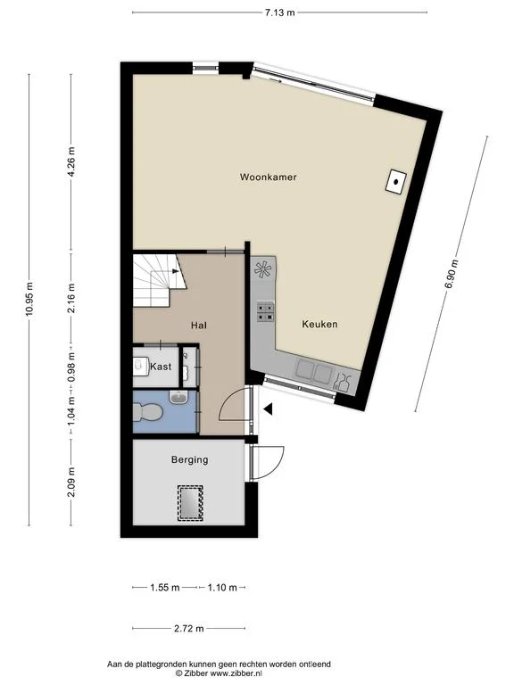 Het Brekkense Wiel 73, Lemmer – plattegrond