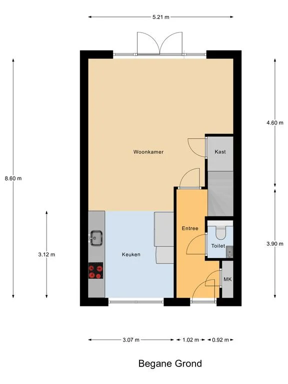 Meerweg 13, Rutten – plattegrond