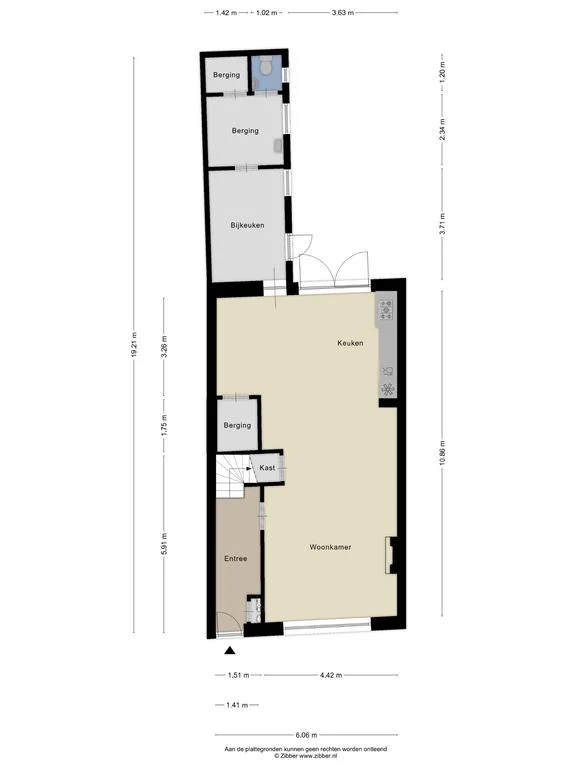 Midstrjitte 59, Woudsend – plattegrond