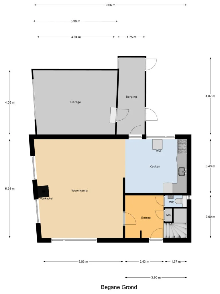 Molestrjitte 21, Woudsend – plattegrond