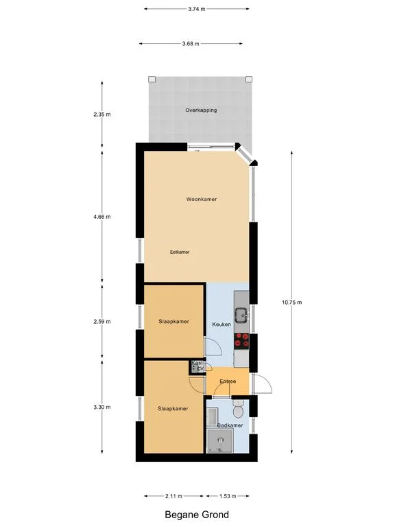 Oude Balksterweg 4-320, Oudemirdum – plattegrond