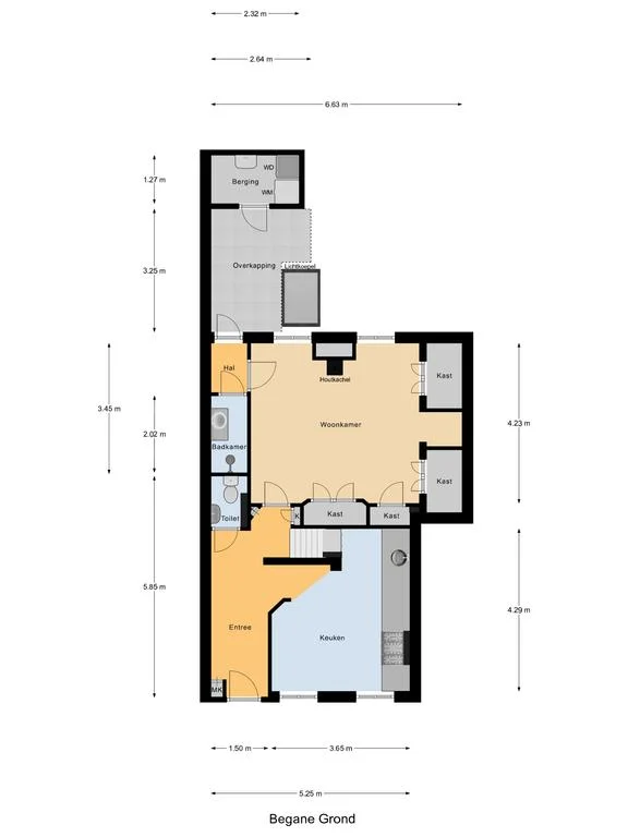 De Kamp 10, Woudsend – plattegrond