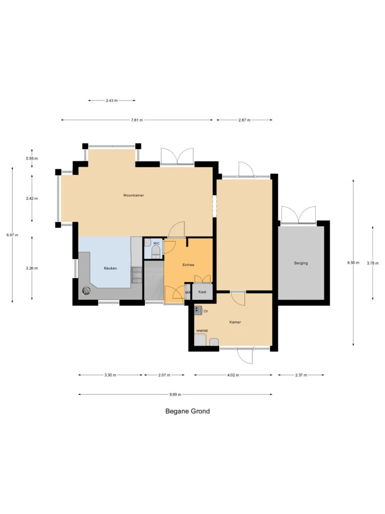 De Greiden 104, Indijk – plattegrond