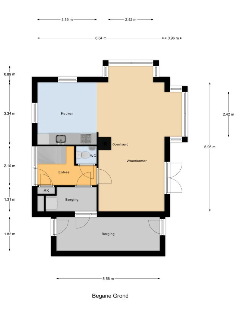 De Greiden 36, Indijk – plattegrond