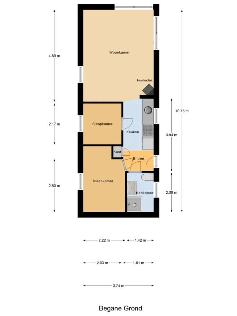 Oude Balksterweg 2-308, Oudemirdum – plattegrond