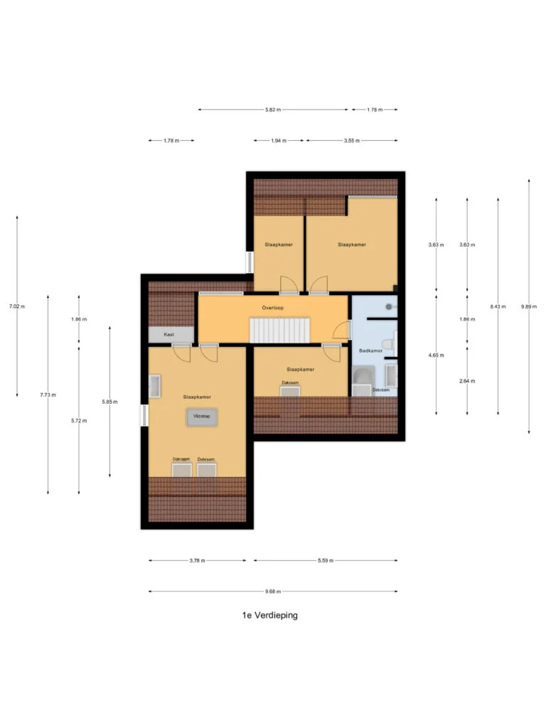It Heechhout 26, Koudum – plattegrond
