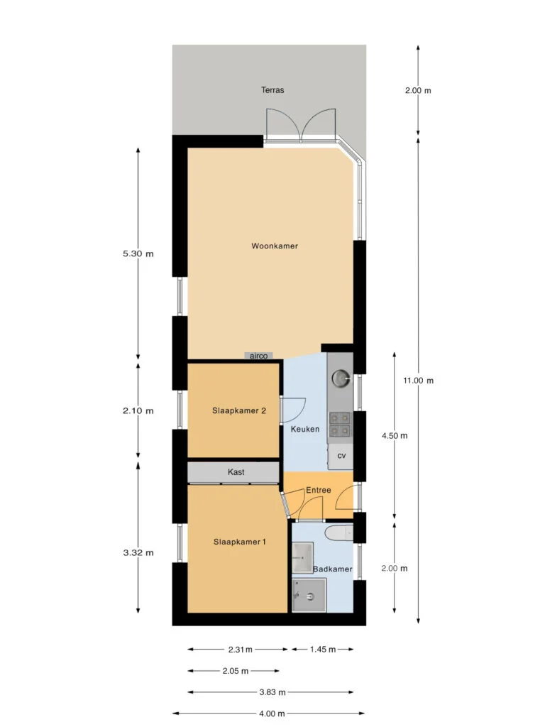 Oude Balksterweg 2-316, Oudemirdum – plattegrond