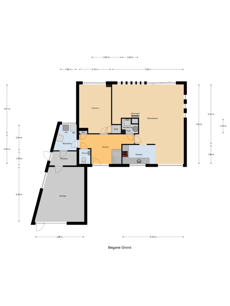 De Poel 13, Woudsend – plattegrond