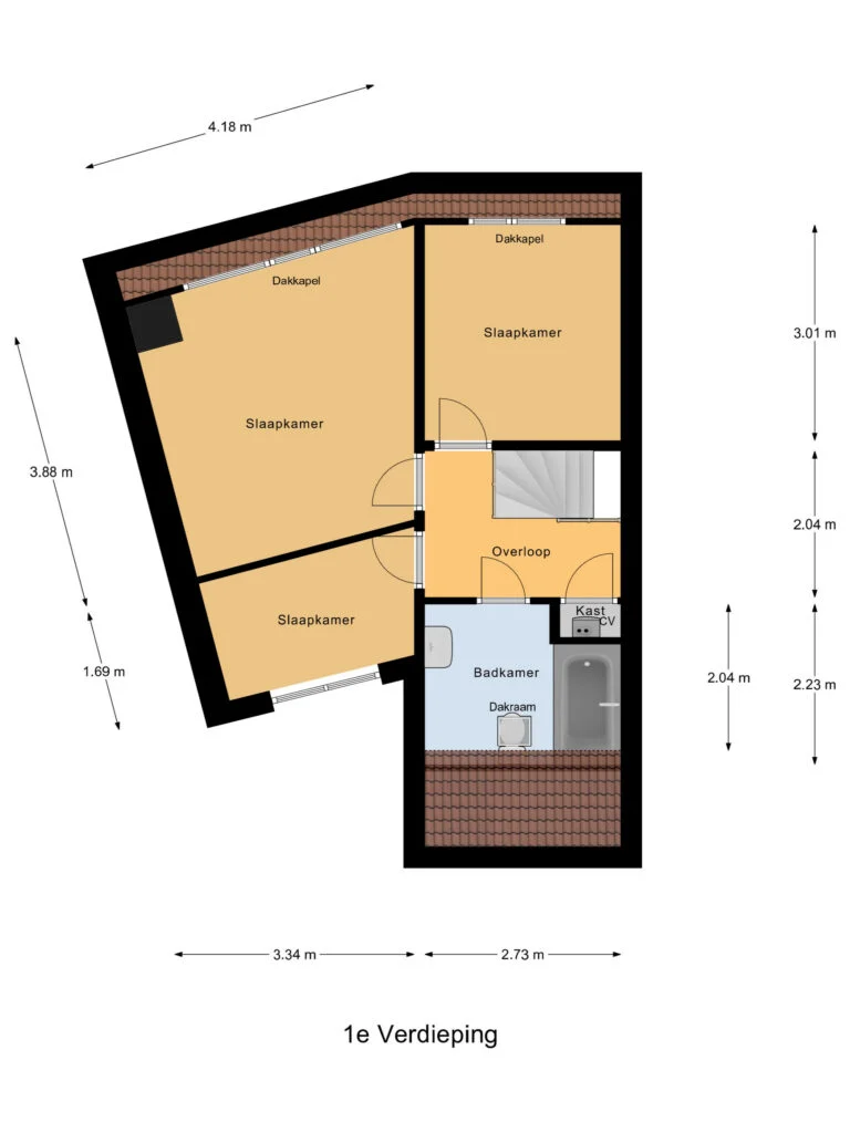 Het Brekkense Wiel 158, Lemmer – plattegrond