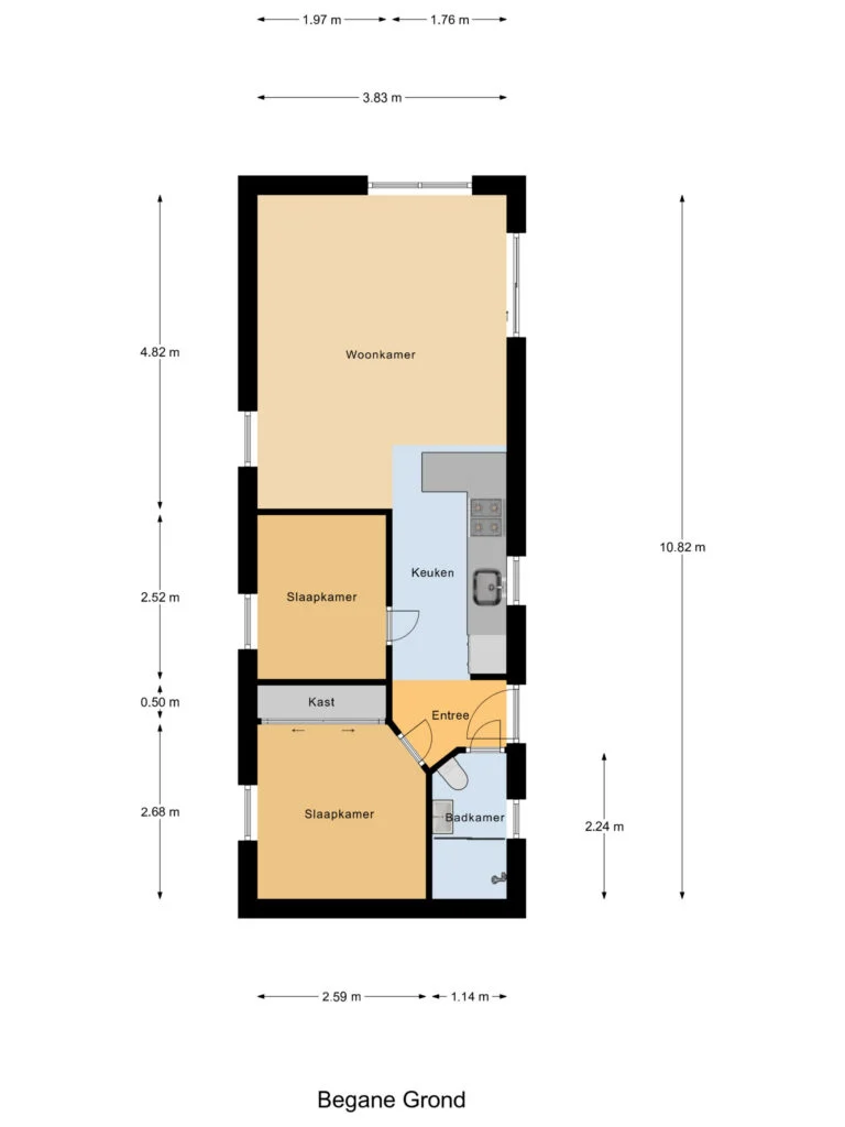 Oude Balksterweg 2-205, Oudemirdum – plattegrond