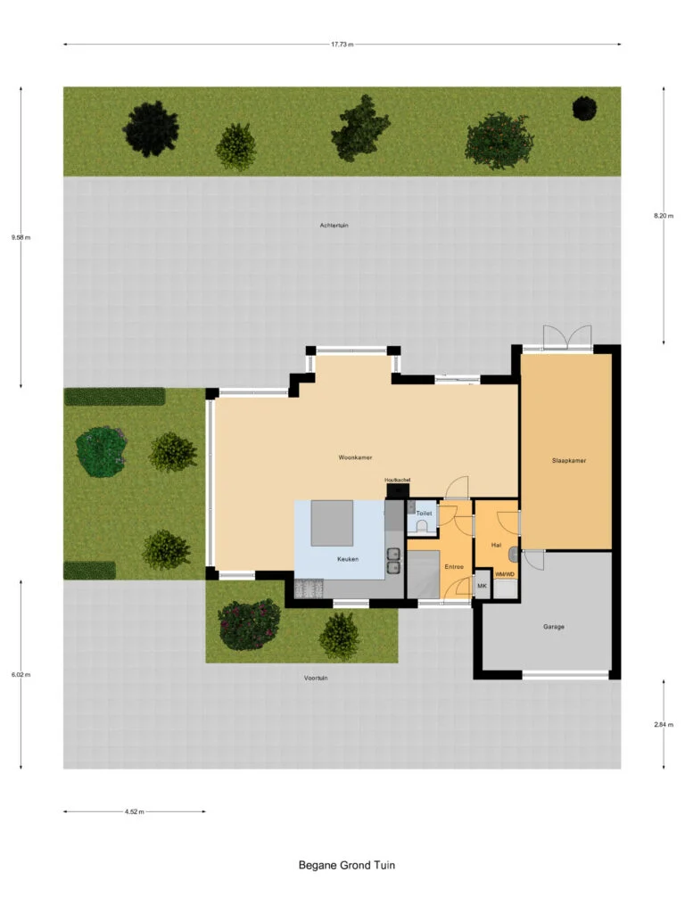 De Greiden 106, Indijk – plattegrond