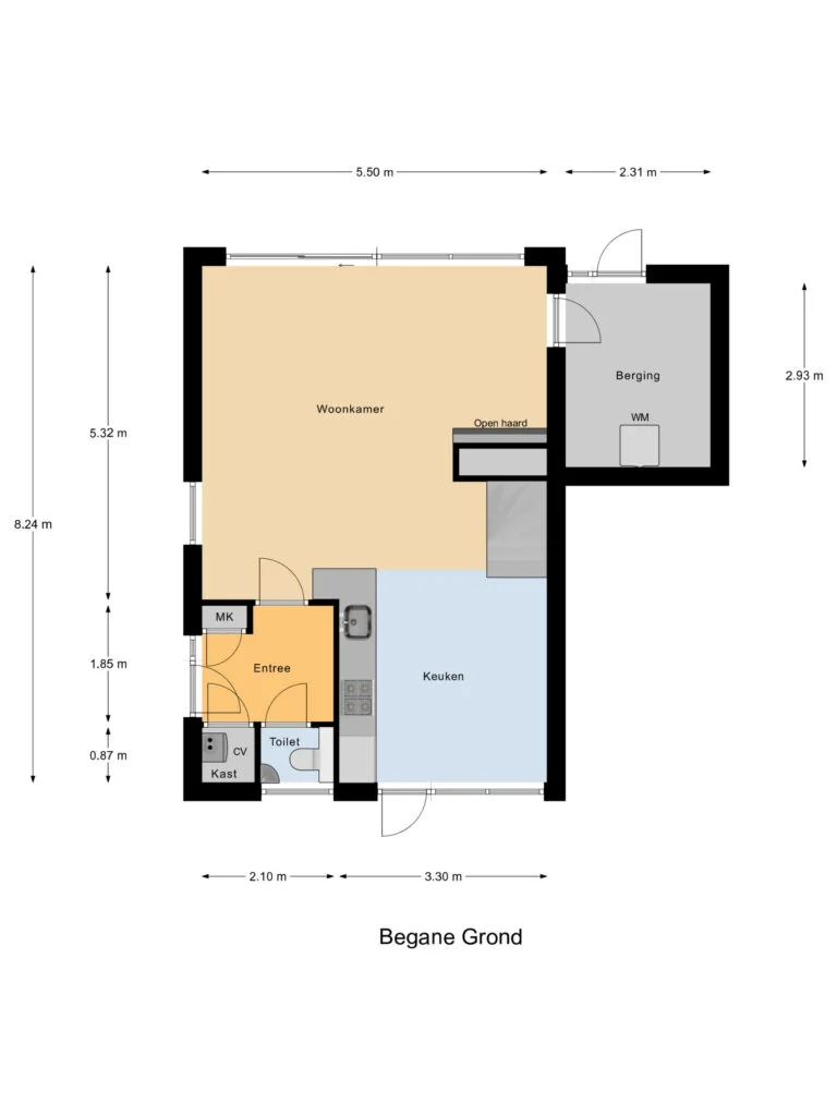 Nr 69, Indijk – plattegrond