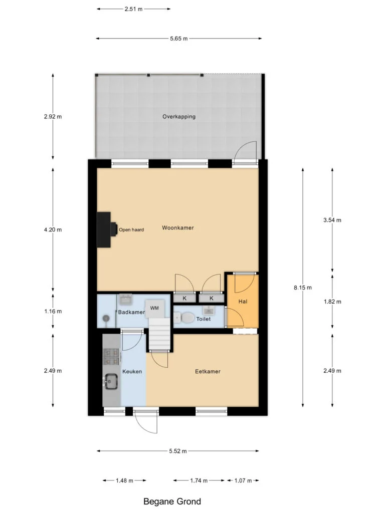 Vosseleane 27, Woudsend – plattegrond